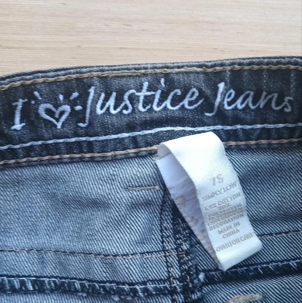 Justice Jorts Denim Grey Shorts Girls
